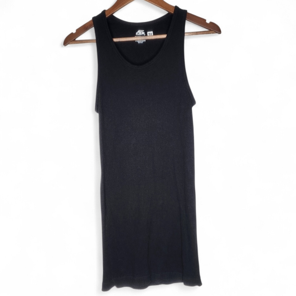 Pro 5 Ribbed Knit Tank Top in Black Size L